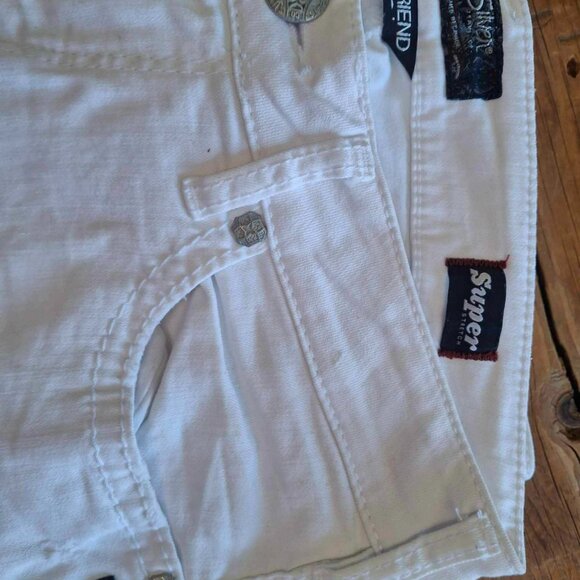 Silver "Boyfriend" Distressed Super Stretch Jeans - Picture 5 of 6